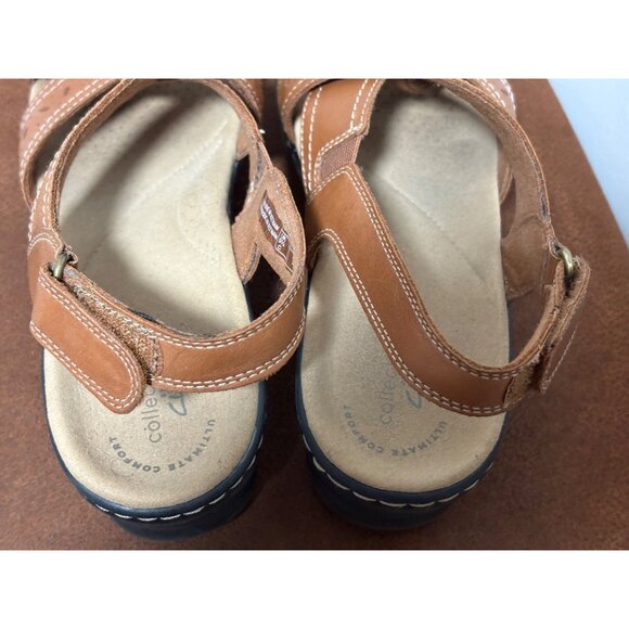 CLARKS LEXI PEARL WOMENS SIZE 8 SLINGBACK WEDGES ULTIMATE COMFORT LIGHTWEIGHT - Picture 5 of 8